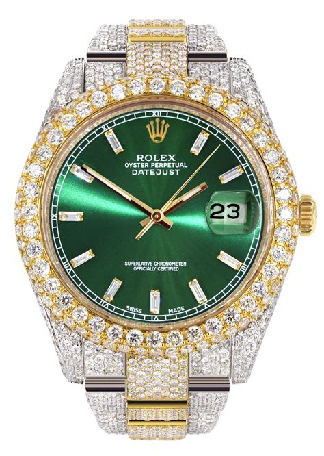 iced out green rolex